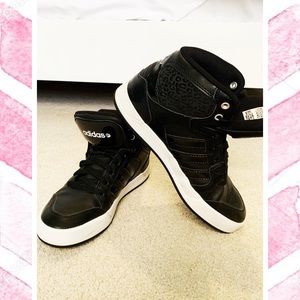 Adidas Black Cheetah High Tops